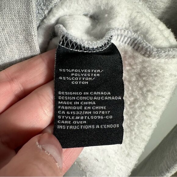 Brunette The Label 'Hey Babe' Grey Crew Neck Sweatshirt Size Small/Medium - Picture 7 of 16